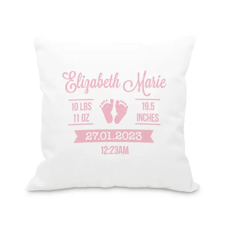 Personalized 18x18 baby pillow