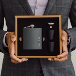 Personalized flask set for him