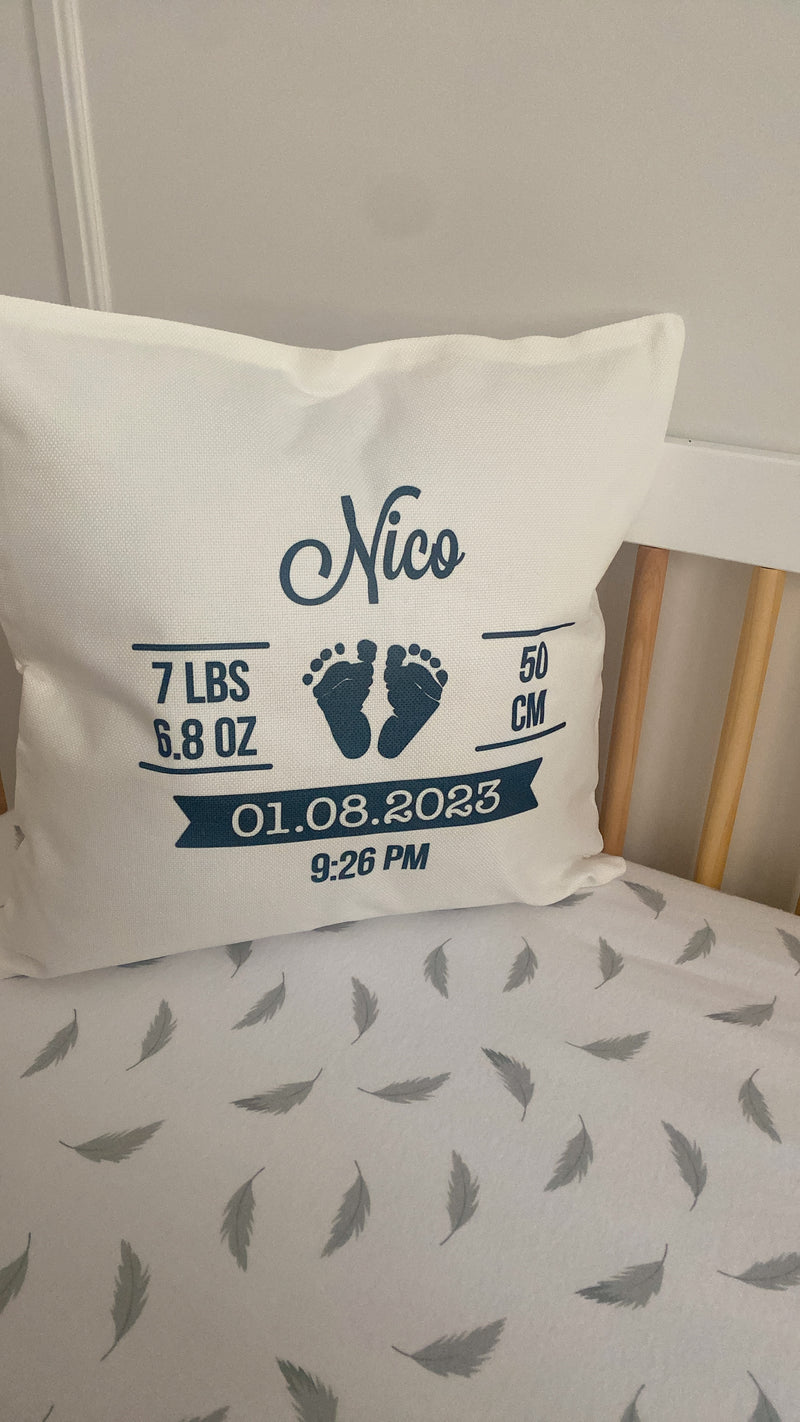 Personalized 18x18 baby pillow