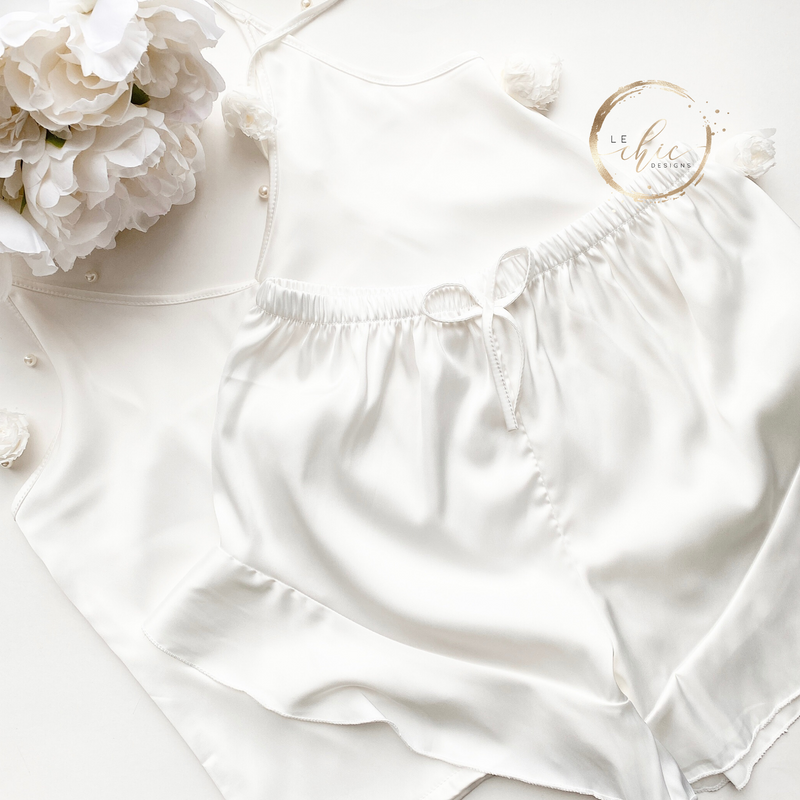 Ava White Cami Set – Le Chic Designs
